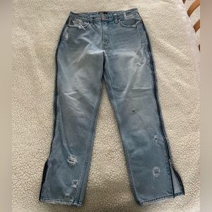 Abercrombie Women’s Side Zipper High Rise Mom Jeans